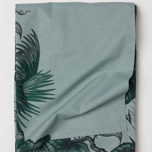 H&M green palm leaf organic cotton tablecloth - Picture 5 of 6